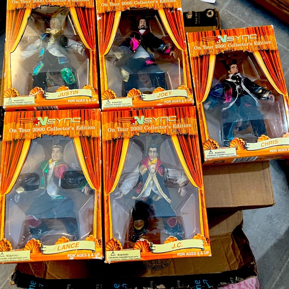 Complete set of 6 1/2 “ NSYNC marionette dolls